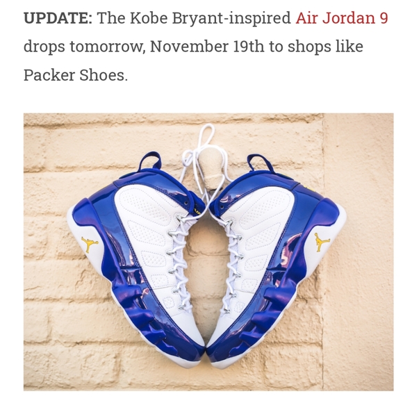 Jordan 9 Kobe Bryant OG - Picture 2 of 3